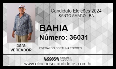 Candidato BAHIA 2024 - SANTO AMARO - Eleições