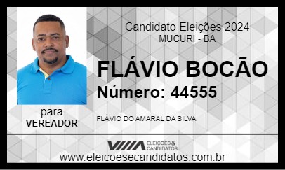 Candidato FLÁVIO BOCÃO 2024 - MUCURI - Eleições