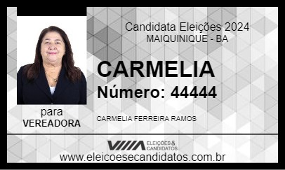 Candidato CARMELIA 2024 - MAIQUINIQUE - Eleições