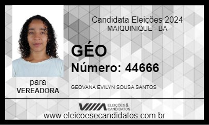 Candidato GÉO 2024 - MAIQUINIQUE - Eleições