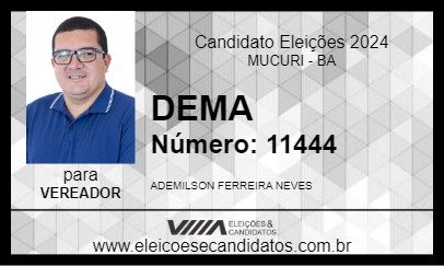 Candidato DEMA 2024 - MUCURI - Eleições