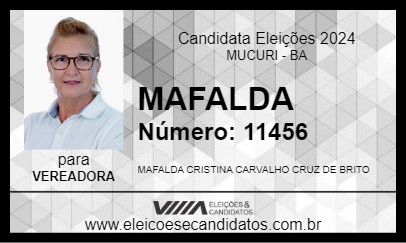 Candidato MAFALDA 2024 - MUCURI - Eleições