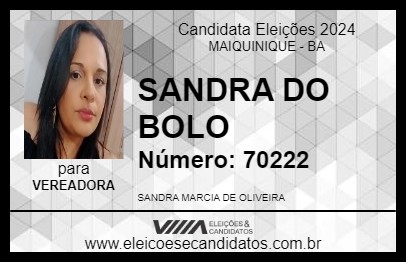 Candidato SANDRA MARCIA 2024 - MAIQUINIQUE - Eleições