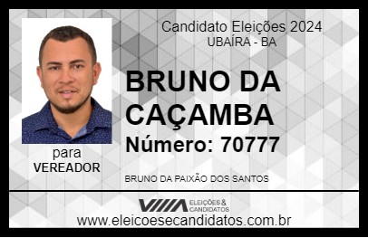 Candidato BRUNO DA CAÇAMBA 2024 - UBAÍRA - Eleições