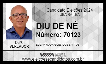 Candidato DIU DE NÉ 2024 - UBAÍRA - Eleições