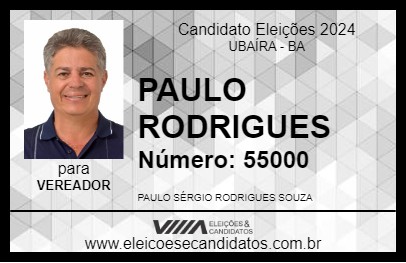 Candidato PAULO RODRIGUES 2024 - UBAÍRA - Eleições