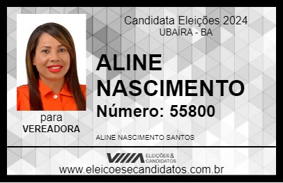 Candidato ALINE NASCIMENTO 2024 - UBAÍRA - Eleições