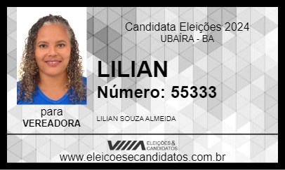 Candidato LILIAN 2024 - UBAÍRA - Eleições