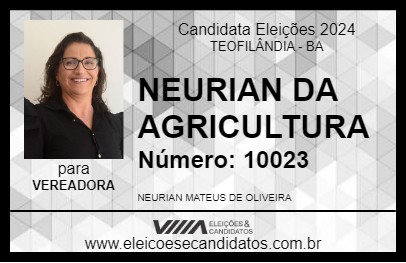 Candidato NEURIAN DA AGRICULTURA 2024 - TEOFILÂNDIA - Eleições