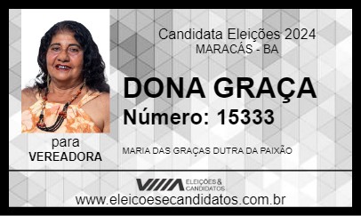 Candidato DONA GRAÇA 2024 - MARACÁS - Eleições