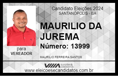 Candidato MAURILIO DA JUREMA 2024 - SANTANÓPOLIS - Eleições