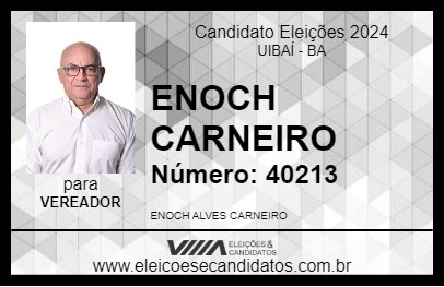 Candidato ENOCH CARNEIRO 2024 - UIBAÍ - Eleições