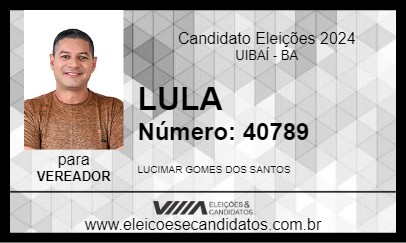 Candidato LULA 2024 - UIBAÍ - Eleições