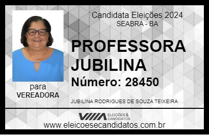 Candidato PROFESSORA JUBILINA 2024 - SEABRA - Eleições