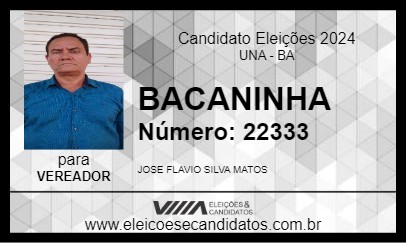 Candidato BACANINHA 2024 - UNA - Eleições