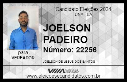 Candidato JOELSON PADEIRO 2024 - UNA - Eleições