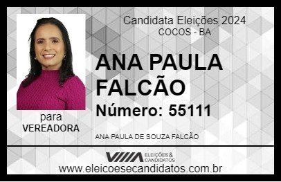 Candidato ANA PAULA FALCÃO 2024 - COCOS - Eleições