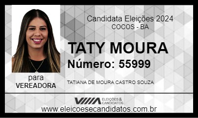 Candidato TATY MOURA 2024 - COCOS - Eleições