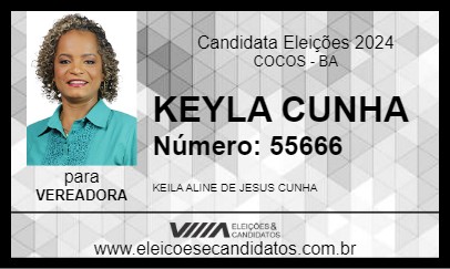 Candidato KEYLA CUNHA 2024 - COCOS - Eleições