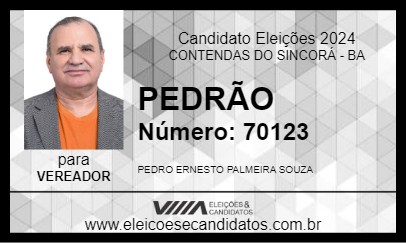 Candidato PEDRÃO 2024 - CONTENDAS DO SINCORÁ - Eleições