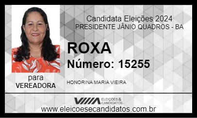 Candidato ROXA 2024 - PRESIDENTE JÂNIO QUADROS - Eleições