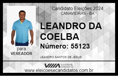 Candidato LEANDRO ELETRICISTA 2024 - CANAVIEIRAS - Eleições