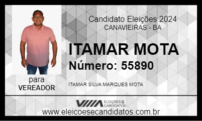 Candidato ITAMAR MOTA 2024 - CANAVIEIRAS - Eleições