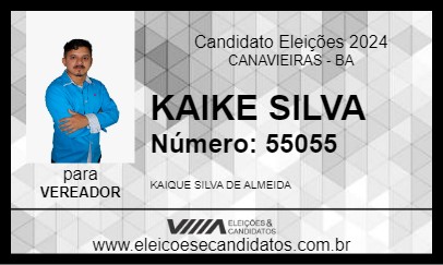 Candidato KAIQUE SILVA 2024 - CANAVIEIRAS - Eleições