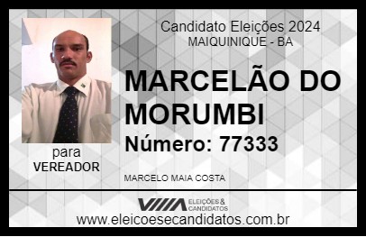 Candidato MARCELÃO DO MORUMBI 2024 - MAIQUINIQUE - Eleições