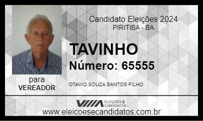 Candidato TAVINHO 2024 - PIRITIBA - Eleições