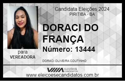 Candidato DORACI DO FRANÇA 2024 - PIRITIBA - Eleições