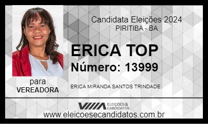 Candidato ERICA TOP 2024 - PIRITIBA - Eleições