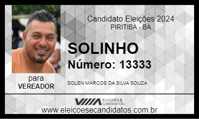 Candidato SOLINHO 2024 - PIRITIBA - Eleições