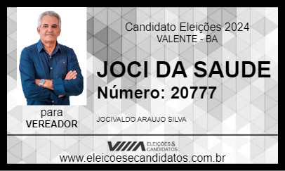 Candidato JOCI DA SAUDE 2024 - VALENTE - Eleições