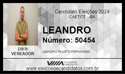 Candidato LEANDRO 2024 - CAETITÉ - Eleições