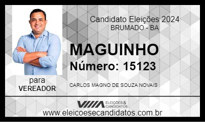 Candidato MAGUINHO 2024 - BRUMADO - Eleições