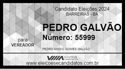 Candidato PEDRO GALVÃO 2024 - BARREIRAS - Eleições