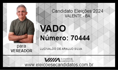 Candidato VADO 2024 - VALENTE - Eleições