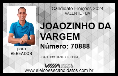 Candidato JOAOZINHO DA VARGEM 2024 - VALENTE - Eleições