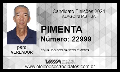 Candidato PIMENTA 2024 - ALAGOINHAS - Eleições