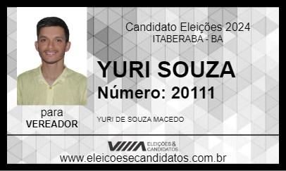 Candidato YURI SOUZA 2024 - ITABERABA - Eleições