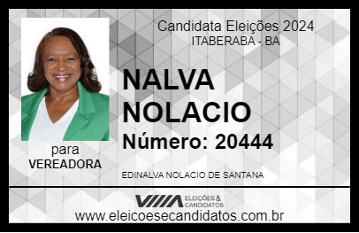 Candidato NALVA NOLACIO 2024 - ITABERABA - Eleições