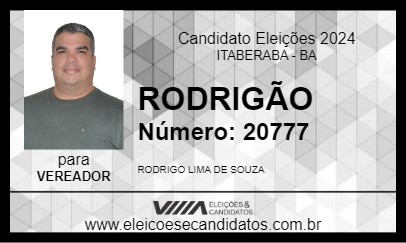 Candidato RODRIGÃO 2024 - ITABERABA - Eleições