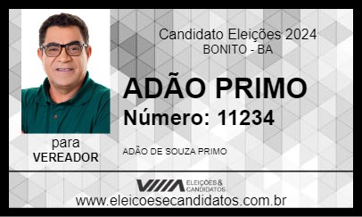 Candidato ADÃO PRIMO 2024 - BONITO - Eleições