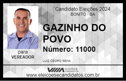 Candidato GAZINHO DO POVO 2024 - BONITO - Eleições