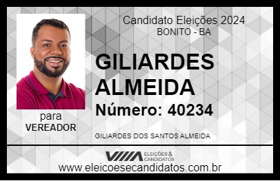 Candidato GILIARDES ALMEIDA 2024 - BONITO - Eleições