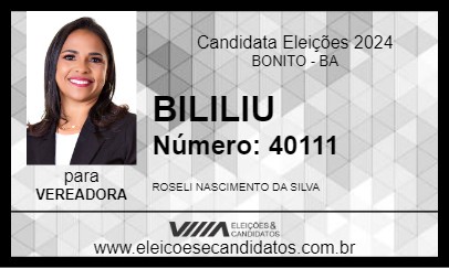 Candidato BILILIU 2024 - BONITO - Eleições