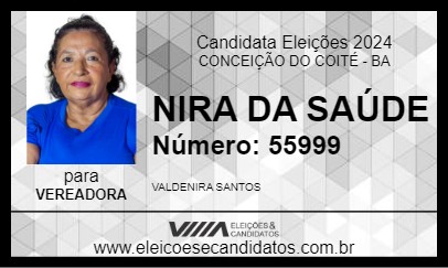 Candidato NIRA DA SAÚDE 2024 - CONCEIÇÃO DO COITÉ - Eleições