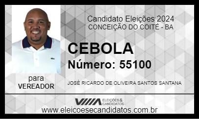 Candidato CEBOLA 2024 - CONCEIÇÃO DO COITÉ - Eleições