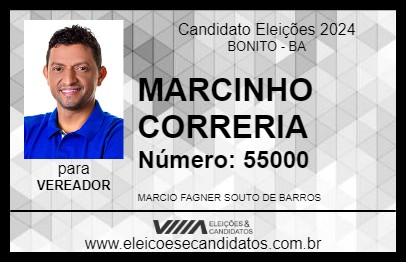 Candidato MARCINHO CORRERIA 2024 - BONITO - Eleições